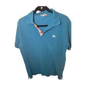 Burberry Brit Polo Shirt in Teal, Mens Small